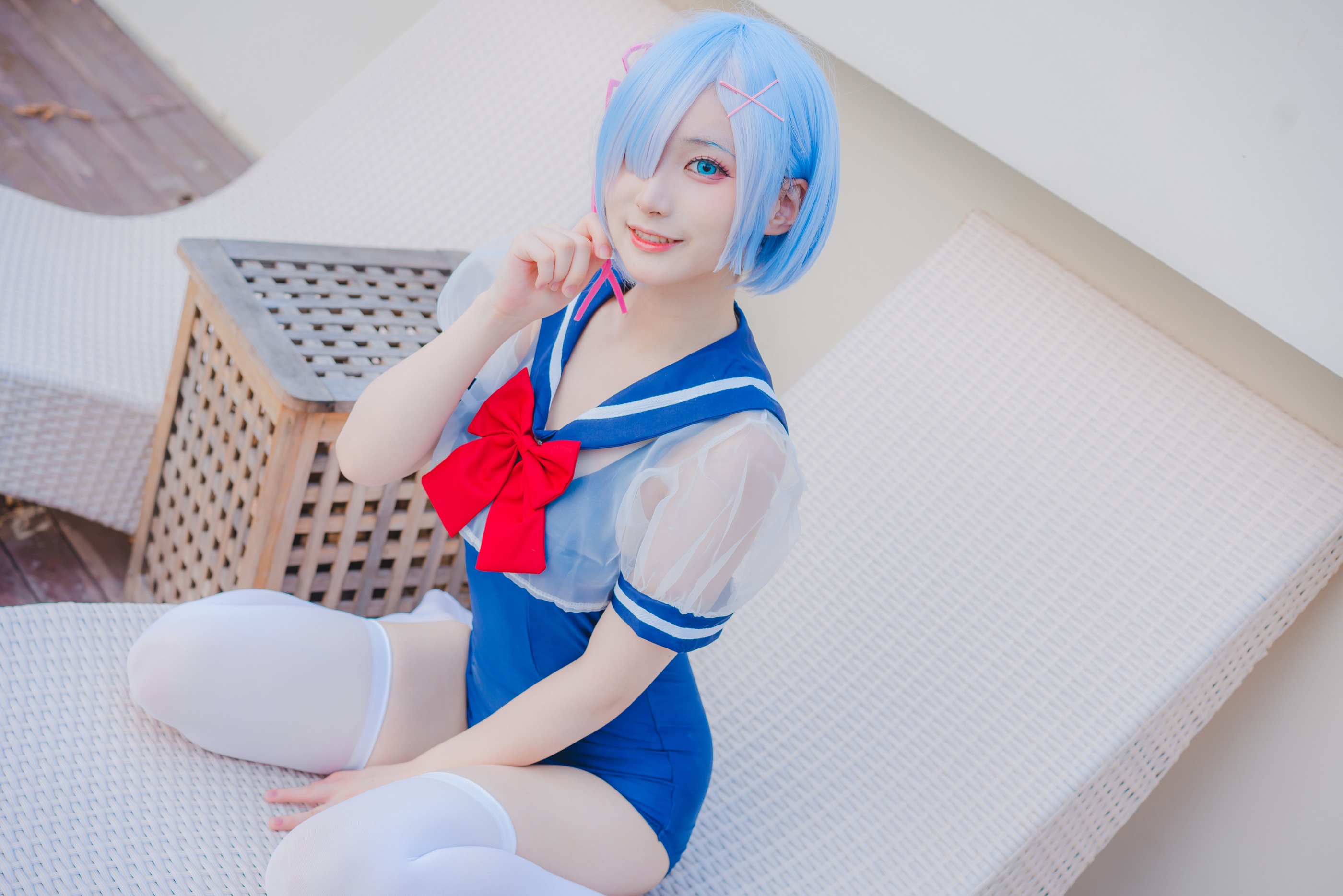 图片[1]-幼愛Youmeko – NO.025 蕾姆泳装[18P]-XikXak